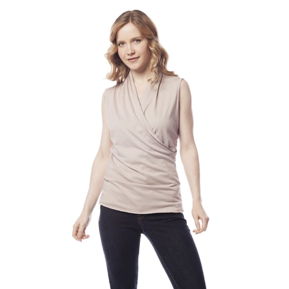 Sleeveless Cotton Wrap Top