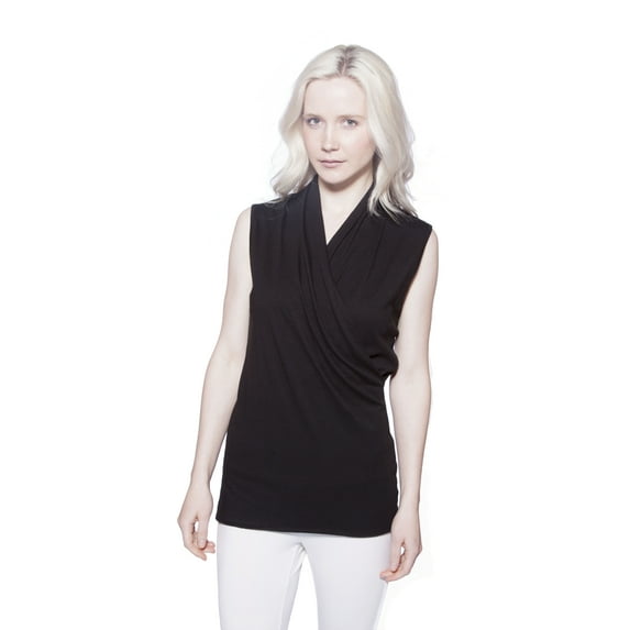 Sleeveless Cotton Wrap Top