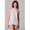 thumbnail image 1 of Sleeveless Crew Neck Cut-out Back Detail Longline Top L, 1 of 4