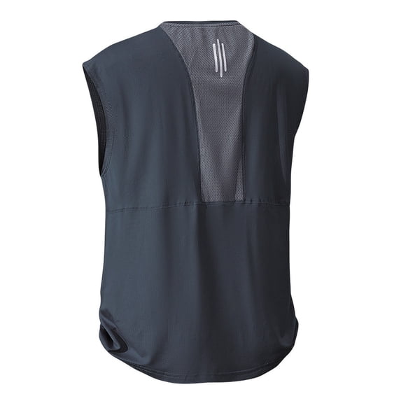 Sleeveless Cycling Jersey Men, Biking Base Layer Mesh Breathable and Lightweight Sports Tank Top Big and Tall Size M-5XL Gray