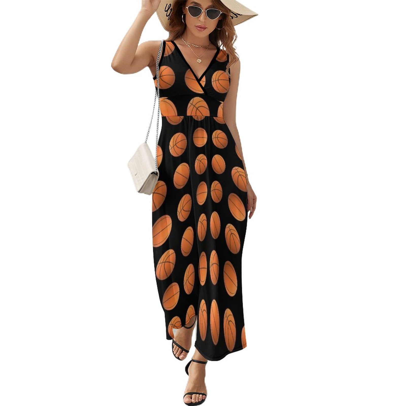 Blue Basketball Pattern Print Dress