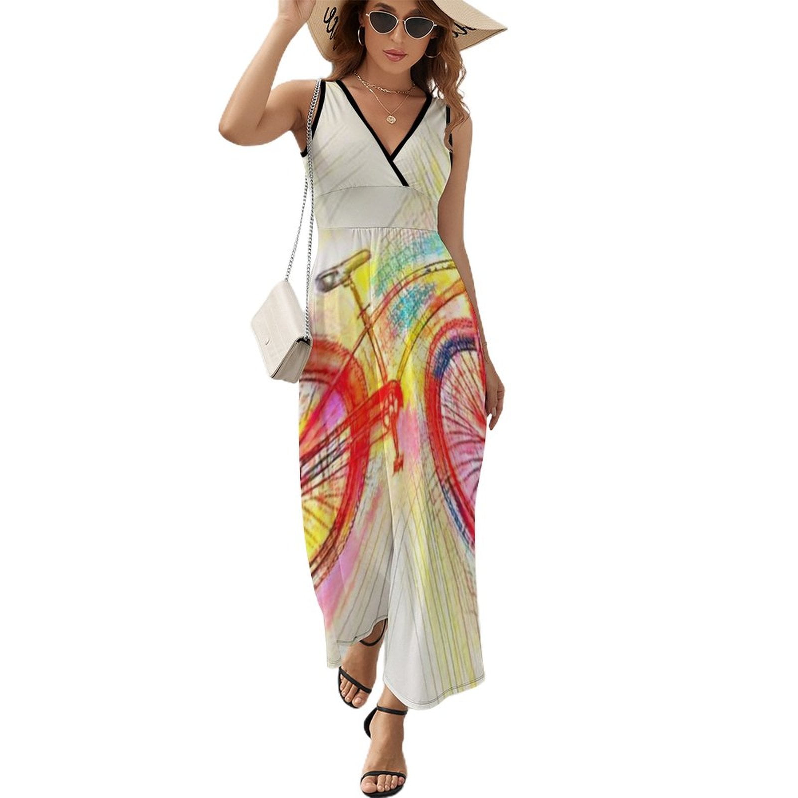 Sleeveless Dress Cycling with Crayons elegant dress dresses for woman ...
