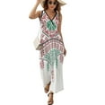 thumbnail image 1 of Sleeveless Dress Palestinian Realistic Tatreez Palestine Traditional Embroidery Art Design 2 drk c, 1 of 5