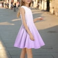 thumbnail image 1 of Sleeveless Dresses for Big Girls Size 3-14 Teens Kids Trendy Gradient Printed Crewneck Pullover A-Line Dance Midi Dress 2025, 1 of 6