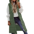 thumbnail image 1 of Sleeveless Duster Cardigan, Longline Vest Coat, Boho Open-Front Green 5Xl , Jacket Vest, 1 of 4