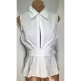 thumbnail image 1 of Sleeveless Fitted Open Front Shirt, 1 of 1