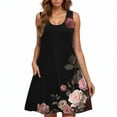 thumbnail image 1 of Sleeveless Floral Sundress for Women Summer Casual Swing Dress A Line Lightweight Tank Dress, 1 of 4