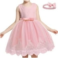 thumbnail image 1 of Sleeveless Fluffy Summer Dresses Toddler Princess Dress Fashion Ball Gown for Little Girls Casual Party Tulle Sundress for Kid Sparkly Sequin Birthday Prom Outfit Mesh Gauze Dress（3-10 Years）, 1 of 3