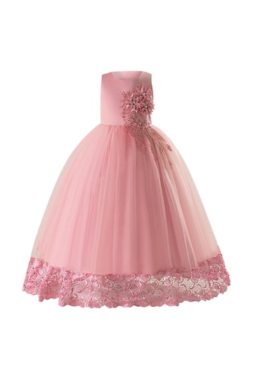 Fluffy Pink Prom Dress