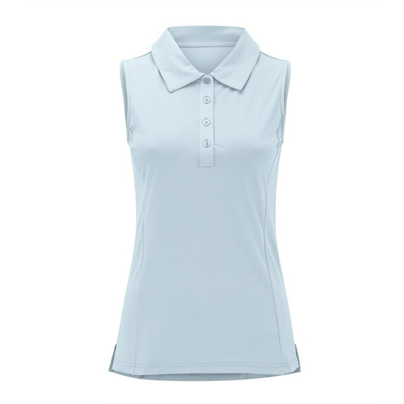 Sleeveless Golf Shirts for Women, Yigetop Women's Summer Solid Color Shirt Stand Up Collar Sleeveless Casual Sports Top Tennis Womens Sleeveless Golf Shirts Mint Green XS