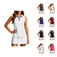 thumbnail image 1 of Sleeveless Golf Shirts for Women Summer Lightweight Collared Quarter Zip Up Polo Shirts Tennis Athletic Tank Top, 1 of 5
