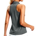 thumbnail image 1 of Sleeveless Golf Tank Tops For Women Quarter Zip Collared Racerback Blouse Summer Casual Workout Athletic Tennis Tee Shirt, 1 of 7