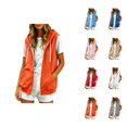 thumbnail image 1 of Sleeveless Hoodie Women Summer Fall Casual Zip Up Jacket Hooded Sweatshirt with Pockets Vest Outerwear, 1 of 8
