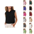 thumbnail image 1 of Sleeveless Hoodie for Women 2026 Trendy Casual Plain Hooded Sweatshirt Womens Pullover Top Spring Summer Outfits, 1 of 7