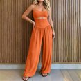 thumbnail image 1 of Sleeveless Jumpsuits for Women Halter High Waist Wide Leg Rompers Summer Causal Loose Overalls with Pockets, XL, 1 of 6