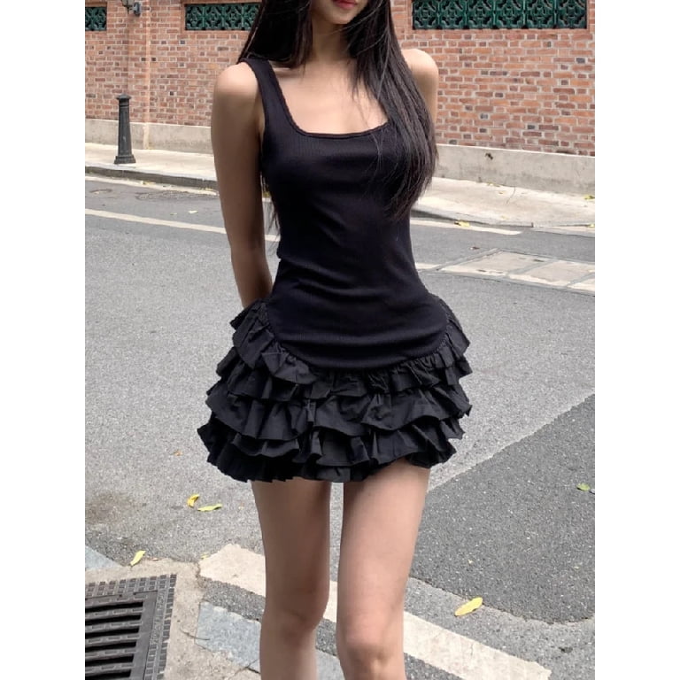 black mini dress clubwear Kesia Black Mini Dress
