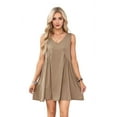 thumbnail image 1 of Sleeveless Mini Dress Khaki M, 1 of 7