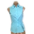 thumbnail image 1 of Sleeveless Mocked Button Down Shirt, 1 of 1