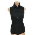 thumbnail image 1 of Sleeveless Mocked Button Down Shirt, 1 of 1