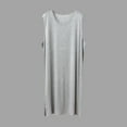 thumbnail image 1 of Sleeveless Nightgowns for Men Soft-Modal Lightweight Pajama Robes Mens Casual Solid Crewneck Pullover Side Slit Loungewear Tanks Shirts, 1 of 8