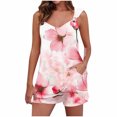thumbnail image 1 of Sleeveless Pajama Set for Women Womens Pj Short Set Loose Fit Floral Print Lounge Set Pj Sets for Women, 1 of 8