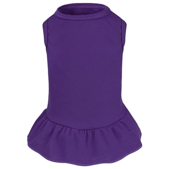 Sleeveless Pet Dress Summer Breathable Lightweight Cat Dog Apparel for Outdoor Walking,Purple-30cm