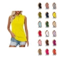 thumbnail image 1 of Sleeveless Polo Shirts for Women Summer Casual Collared Basic Plain Tank Tops Dressy Casual T Shirt Blouse, 1 of 6