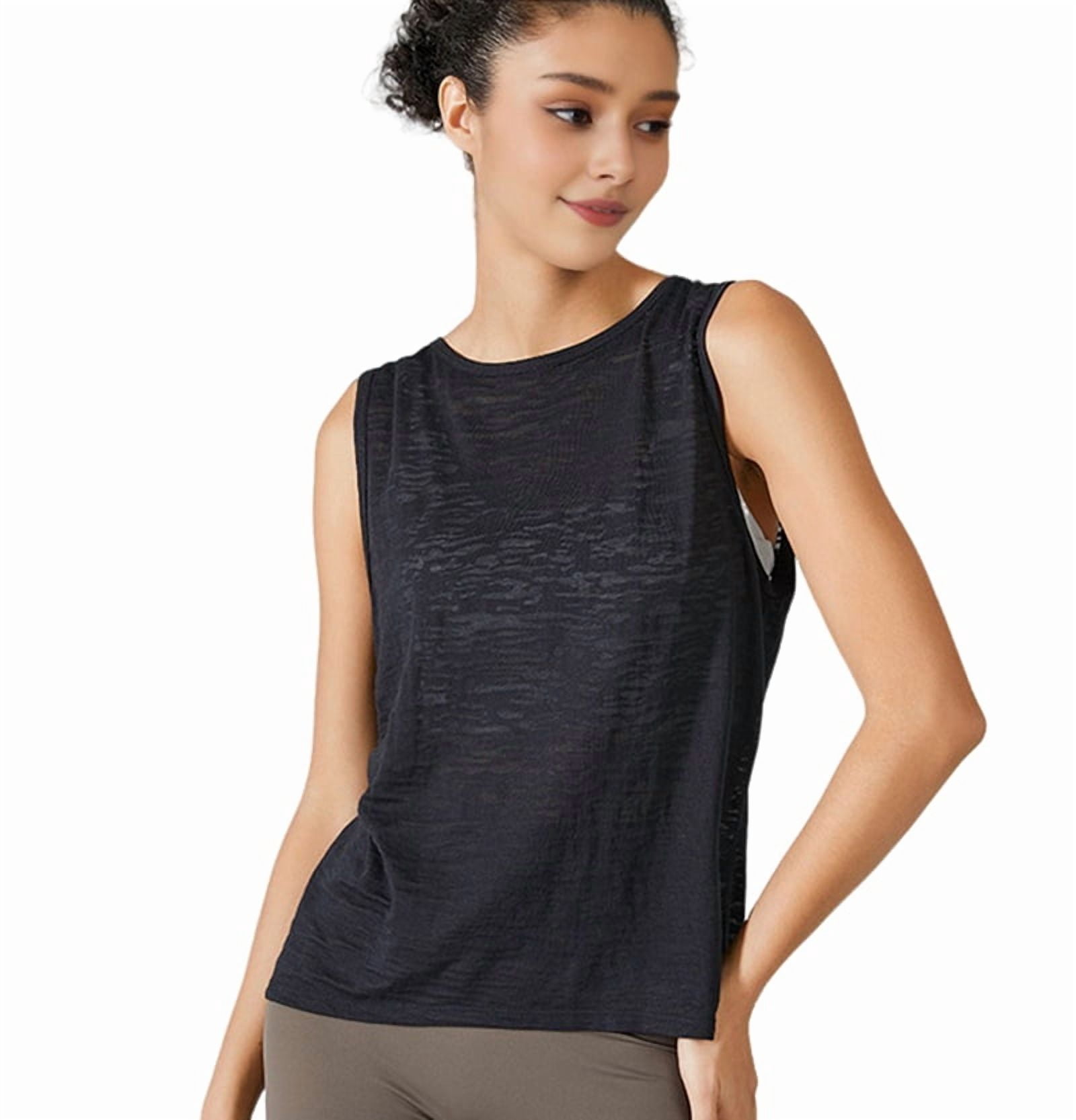Sleeveless Quick-Drying Vest for Women, Sports Cover-Up, Running,Loose Large Size Yoga Clothes