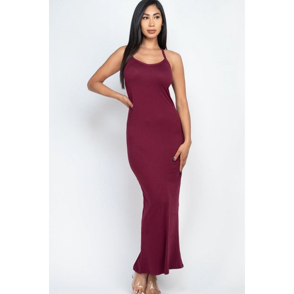 Sleeveless Racerback Maxi Dress