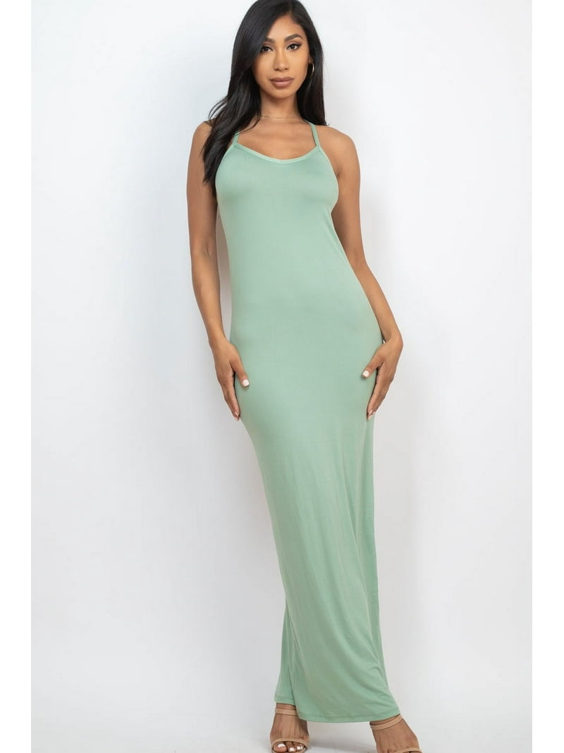green emerald velvet dress Royal Blue Racer Back Maxi Dress With Side Slit main image 0