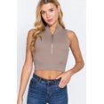 thumbnail image 1 of Sleeveless Rib Sweater Top W/zipper, 1 of 5