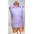 thumbnail image 1 of Sleeveless Roushed Button Down Shirt, 1 of 1