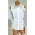 thumbnail image 1 of Sleeveless Roushed Button Down, 1 of 1