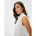 thumbnail image 1 of Sleeveless Ruffle Chiffon Shirt, 1 of 6