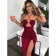 thumbnail image 1 of Sleeveless Sexy Female Midi Backless Dresses Slim Night Club Party Women's Dress Bodycon Vestidos Elegantes Para Mujer, 1 of 10