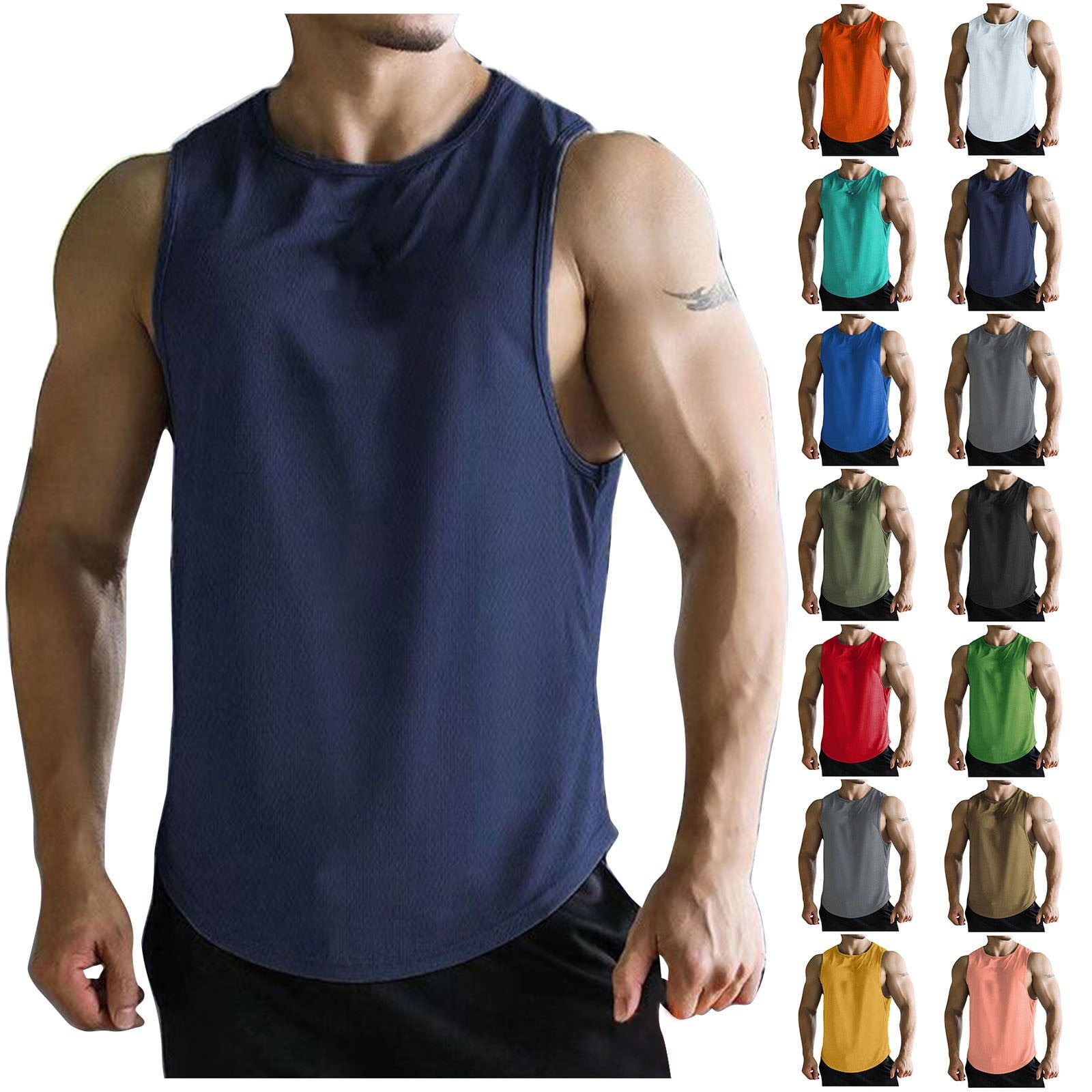 Sleeveless Shirts for Men, Men Tank Top, Men's Athletic Shirts & Tees