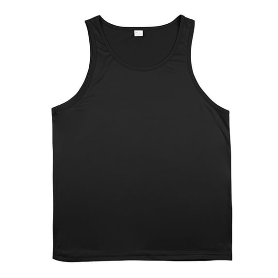 Sleeveless Shirts for Men Performance Tank Tech Muscle Tee Ultra Soft Moisture Wicking Fitness Black M