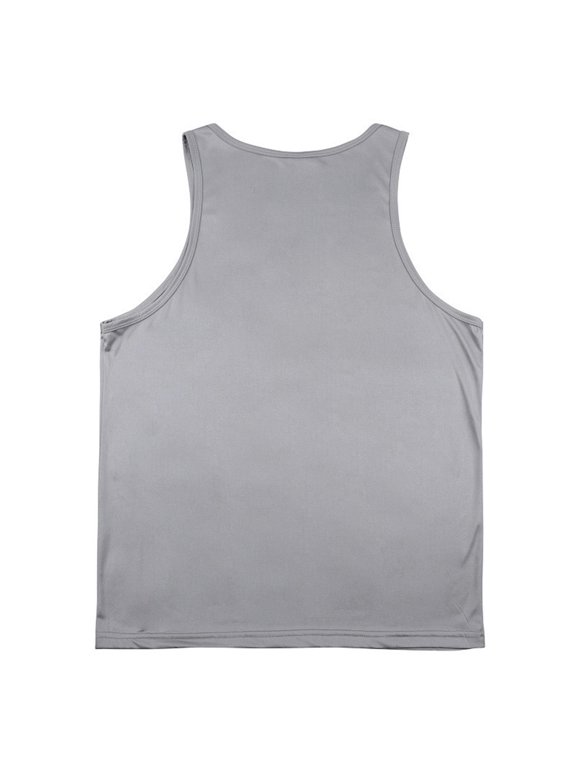 Sleeveless Shirts for Men Performance Tank Tech Muscle Tee Ultra Soft Moisture Wicking Fitness Gray 3XL