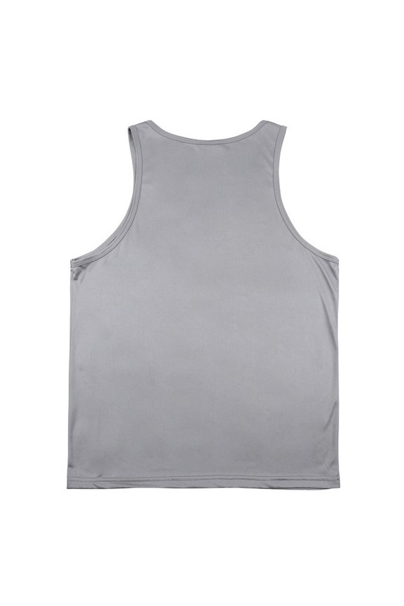 Sleeveless Shirts for Men Performance Tank Tech Muscle Tee Ultra Soft Moisture Wicking Fitness Gray M