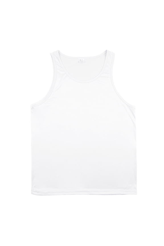 Sleeveless Shirts for Men Performance Tank Tech Muscle Tee Ultra Soft Moisture Wicking Fitness White 2XL