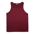 thumbnail image 1 of Sleeveless Shirts for Men Performance Tank Tech Muscle Tee Ultra Soft Moisture Wicking Fitness Wine 3XL, 1 of 9