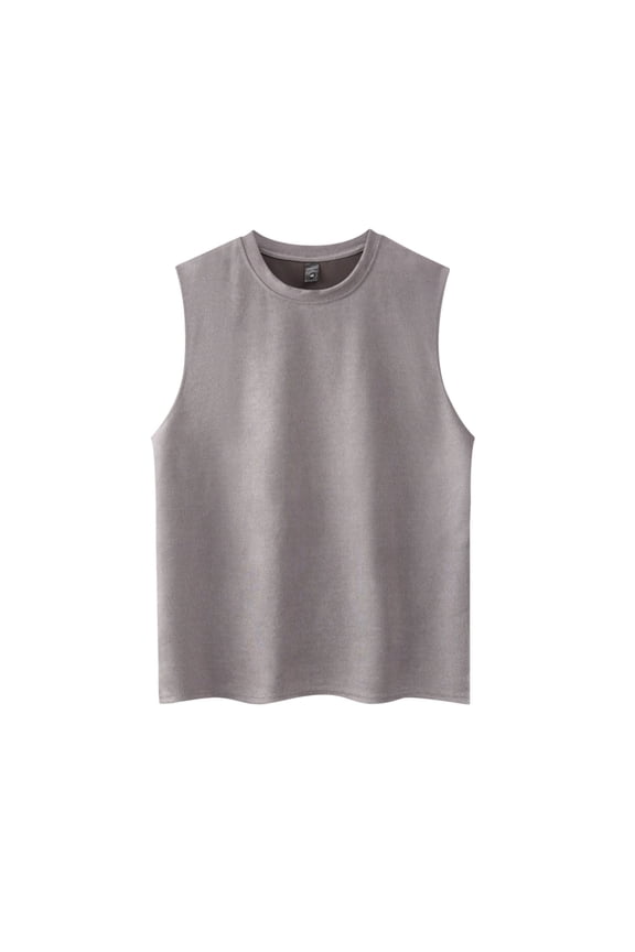 Sleeveless Shirts for Men Pullover Crewneck Tank Tops Mens Casual Solid Color Slim Breathable Basic Athletic Workout Undershirts Vests Top