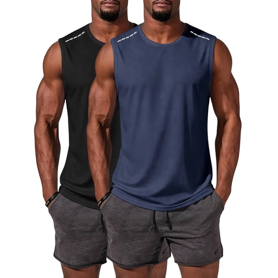 Sleeveless Shirts for Men Swim Muscle Tee Workout Quick Dry Cooling Tank Tops