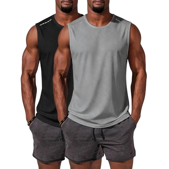 Sleeveless Shirts for Men Swim Muscle Tee Workout Quick Dry Cooling Tank Tops