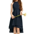 thumbnail image 1 of Sleeveless Solid Girls Flowy Dresses Kids Children Ruffle A-Line Dress, 1 of 5