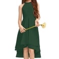 thumbnail image 1 of Sleeveless Solid Girls Flowy Dresses Kids Children Ruffle A-Line Dress, 1 of 5