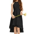 thumbnail image 1 of Sleeveless Solid Girls Flowy Dresses Kids Children Ruffle A-Line Dress, 1 of 5