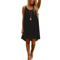 thumbnail image 1 of Sleeveless Strap Dress Plus Size S-3XL Beach Sundress Ladies Summer Mini Dress Party Dresses Grid Splice Backless Sling Summer Short Dresses, 1 of 3