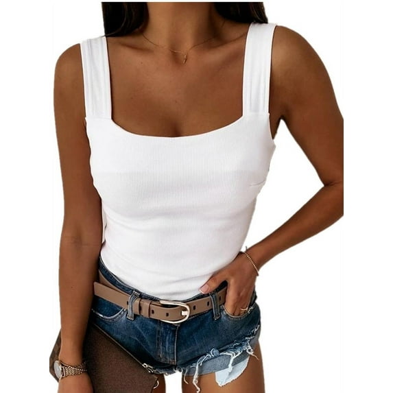 Sleeveless Summer Skinny Solid All Match Tank Tops Camisole