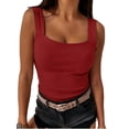thumbnail image 1 of Sleeveless Summer Skinny Solid All Match Tank Tops Camisole, 1 of 5